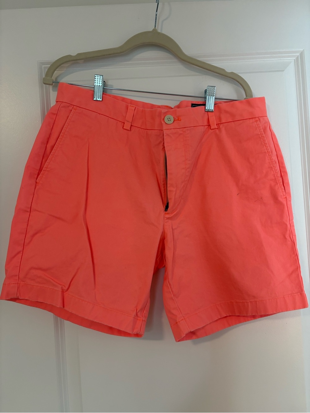 Vineyard Vines Neon Coral Chino Shorts